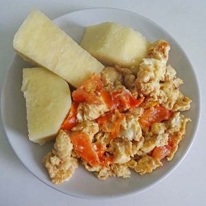 Yam and Fried Egg